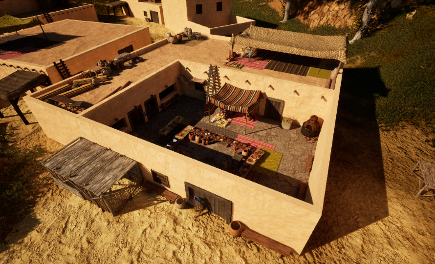 house in Bethphage featuring a large courtyard